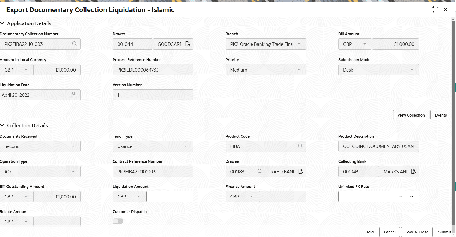 Description of registrationapplicationdetails.png follows Description of registrationapplicationdetails.png follows