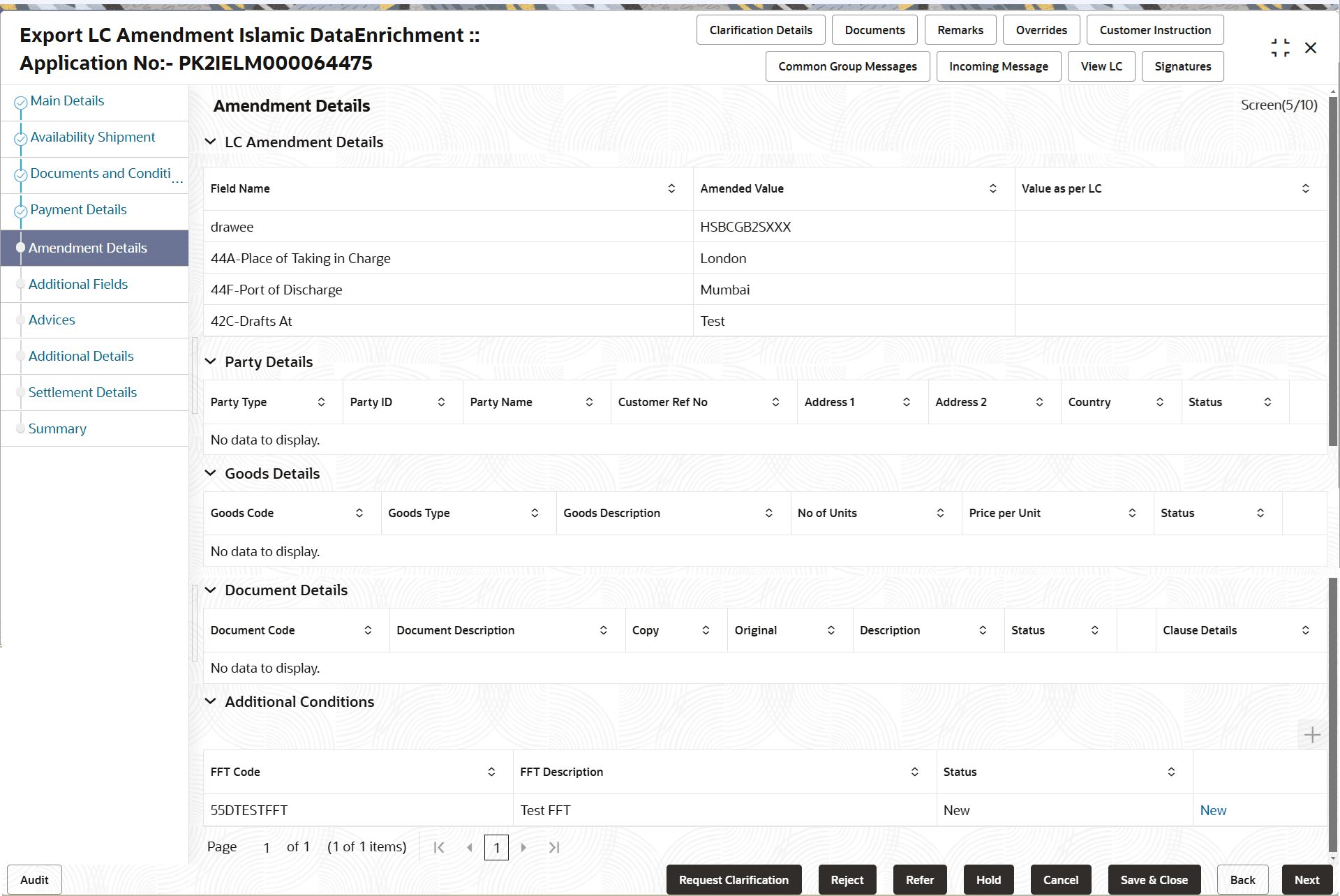 Description of deamendmentdetails.png follows Description of deamendmentdetails.png follows