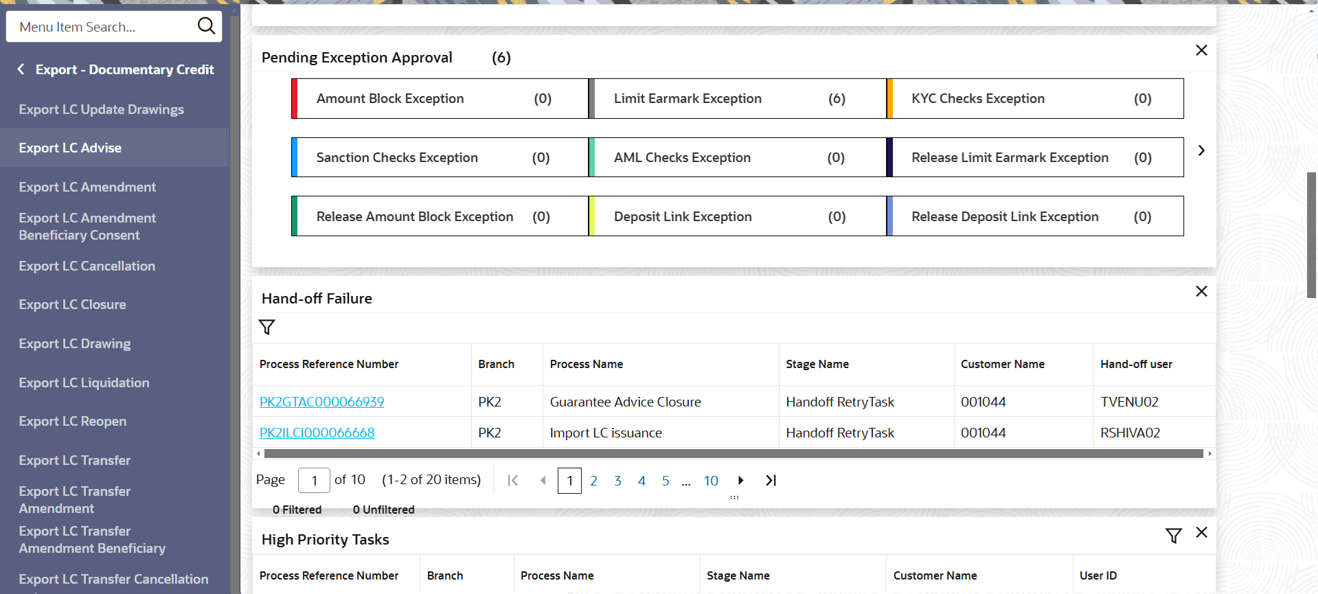 Description of exportlcadvise_menu.png follows Description of exportlcadvise_menu.png follows