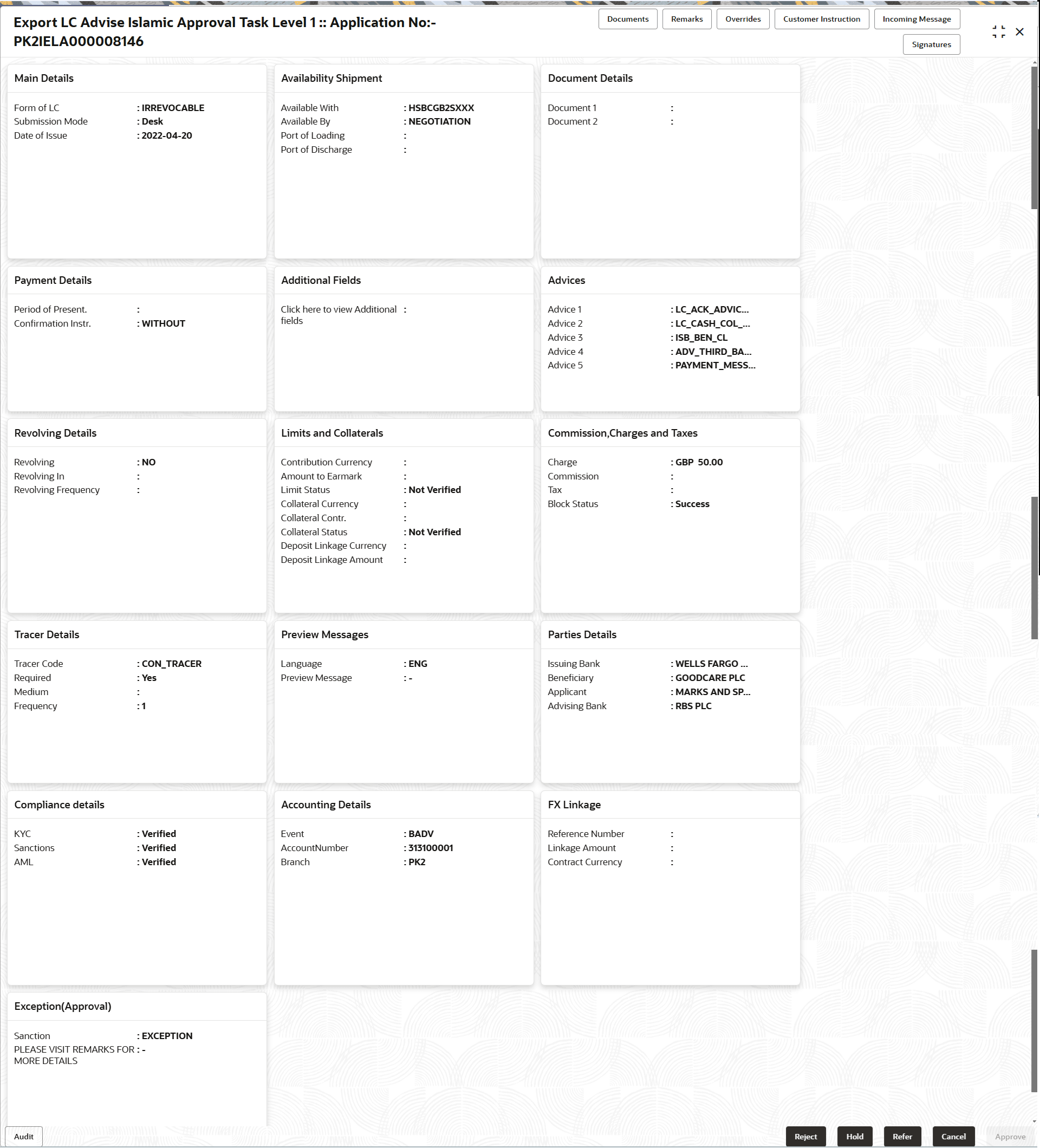 Description of approvalsummary.png follows