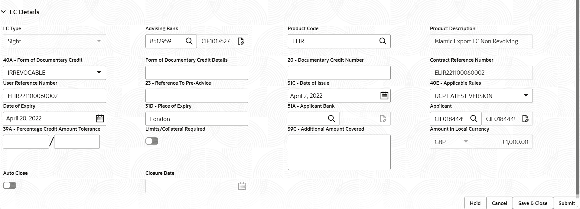Description of registrationlcdetails.png follows
