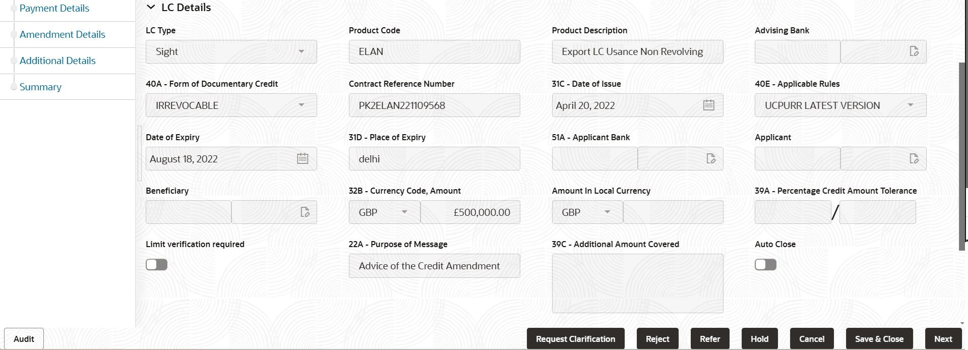Description of scrutinymainlcdetails.png follows Description of scrutinymainlcdetails.png follows