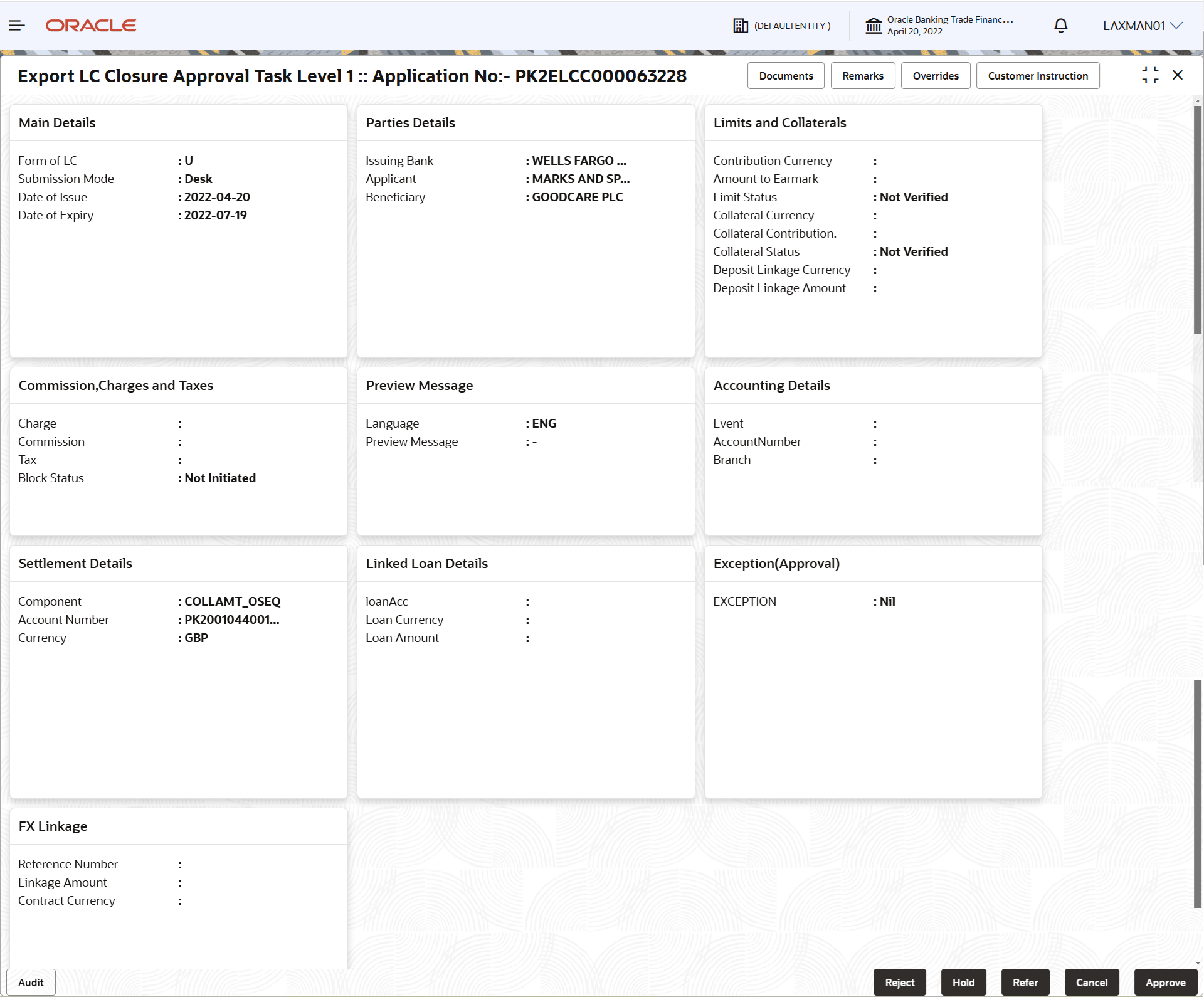 Description of approvalsummary.png follows