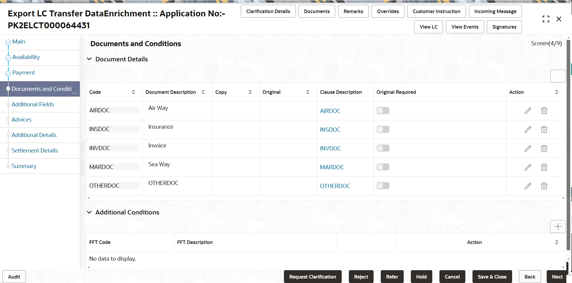 Description of dedocumentandconditions.png follows