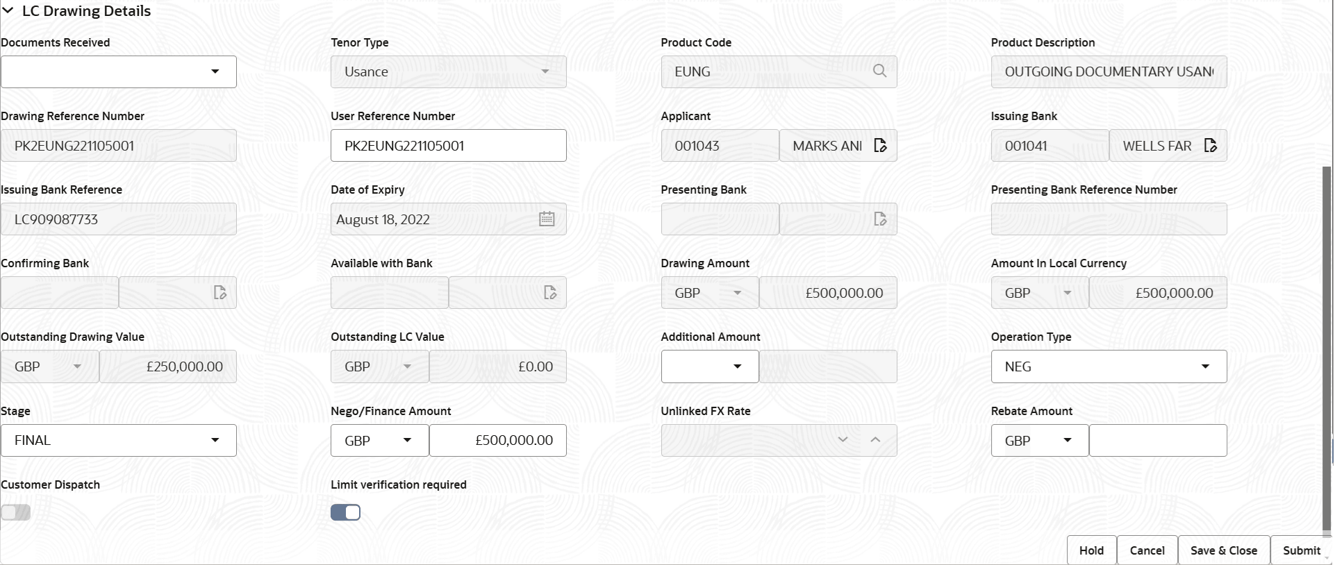 Description of registrationlcdetails.png follows Description of registrationlcdetails.png follows