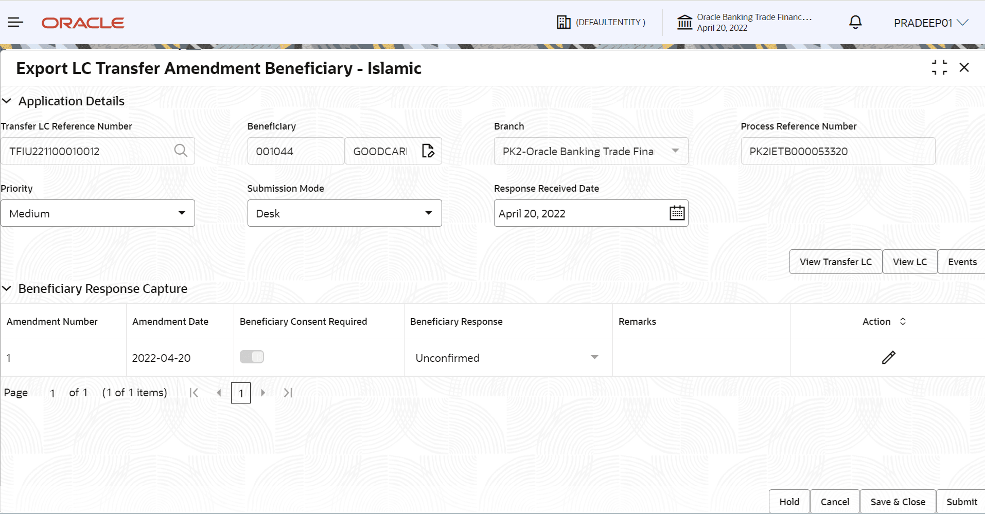 Description of registrationapplicationdetails.png follows Description of registrationapplicationdetails.png follows