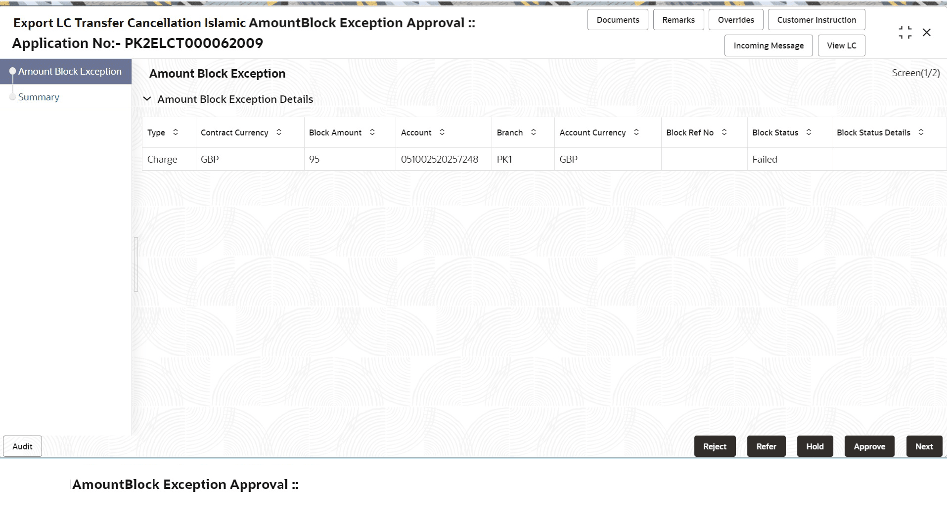 Description of amountblockexception.png follows