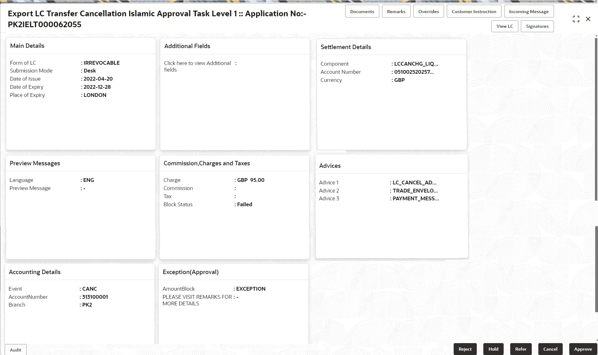 Description of approvalsummary.png follows
