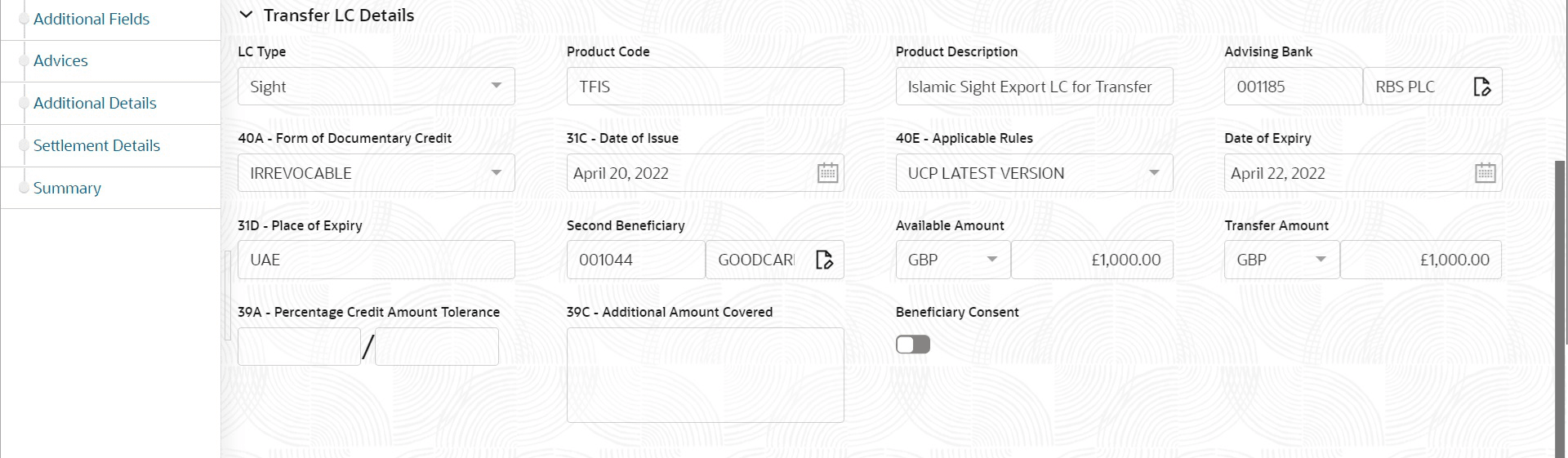 Description of detransferlcdetails.png follows Description of detransferlcdetails.png follows