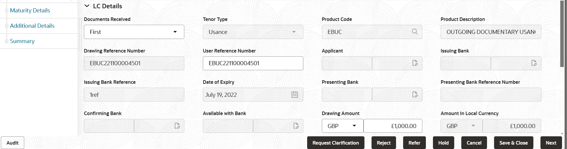 Description of scrutinymainlcdetails.png follows Description of scrutinymainlcdetails.png follows