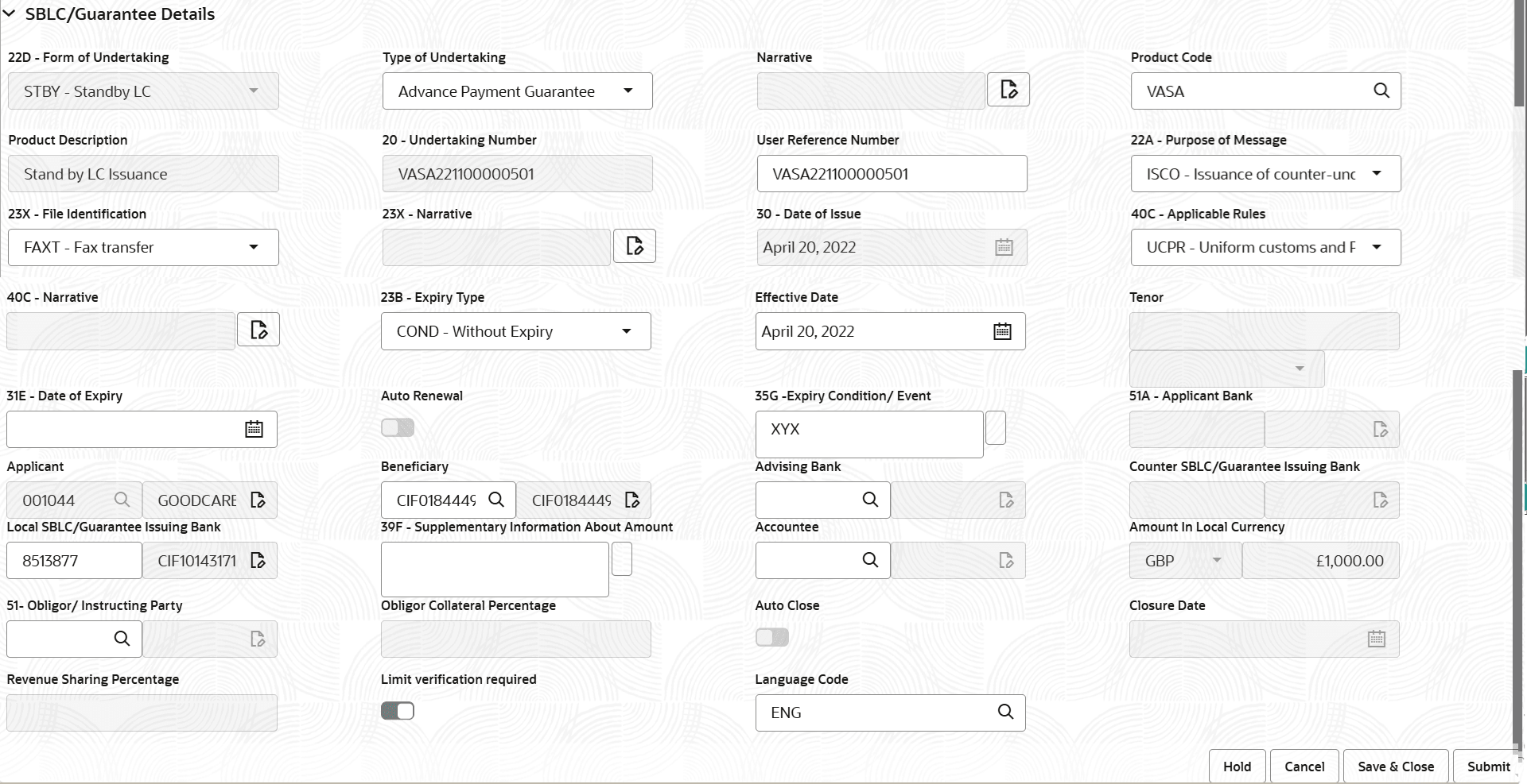 Description of registrationguaranteedetails.png follows Description of registrationguaranteedetails.png follows