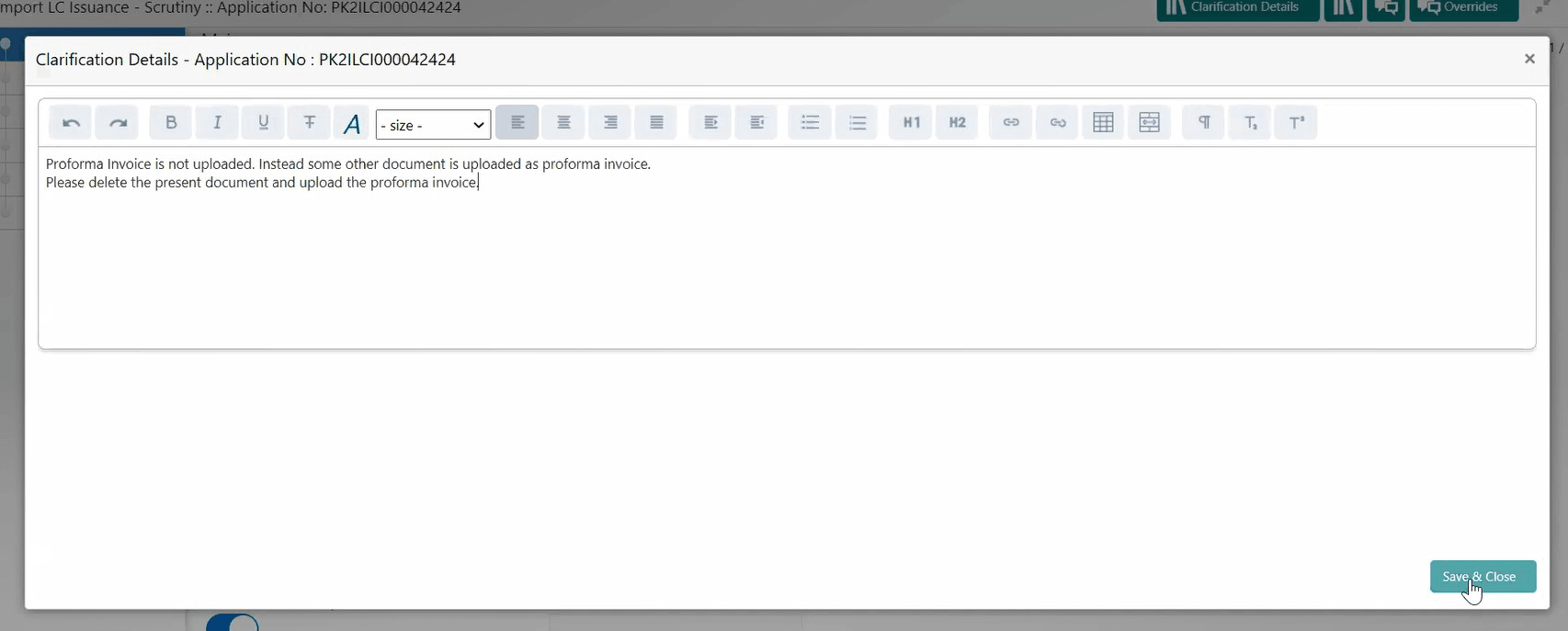 View Clarification Detils View Clarification Detils