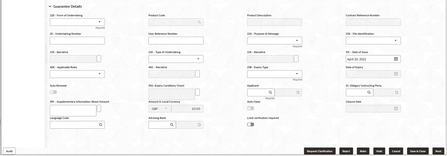Description of scrutinymainguaranteedetails.png follows Description of scrutinymainguaranteedetails.png follows