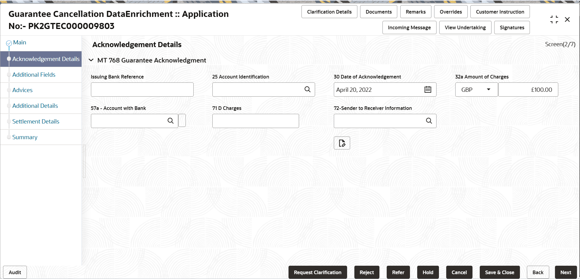 Description of deacknowledgementdetails.png follows Description of deacknowledgementdetails.png follows