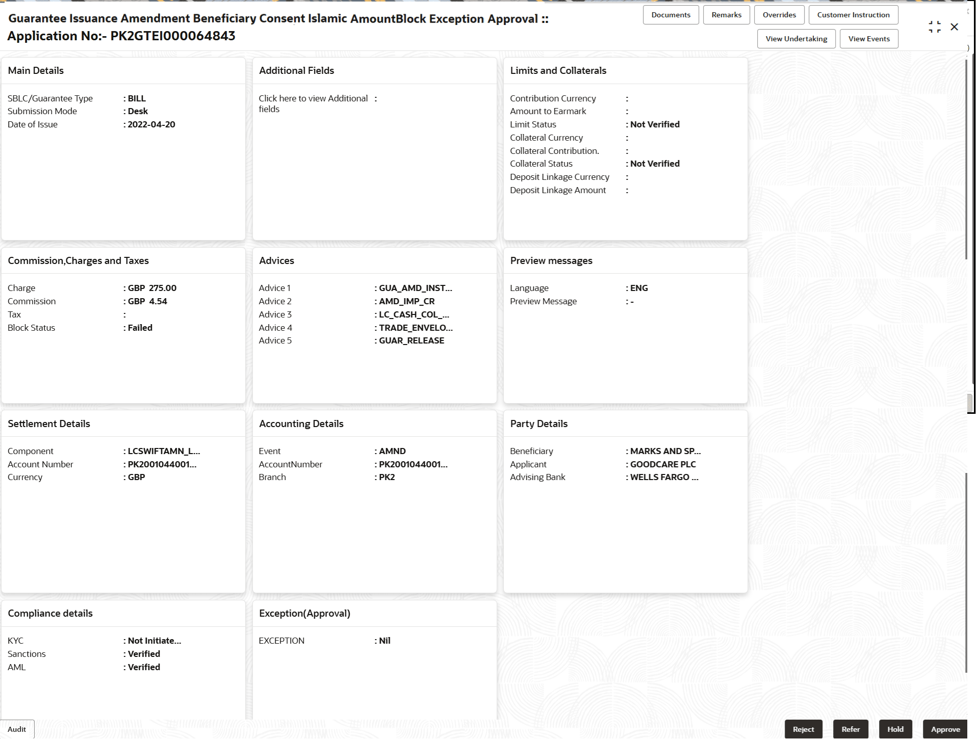 Description of amountblockexceptionsummary.png follows Description of amountblockexceptionsummary.png follows