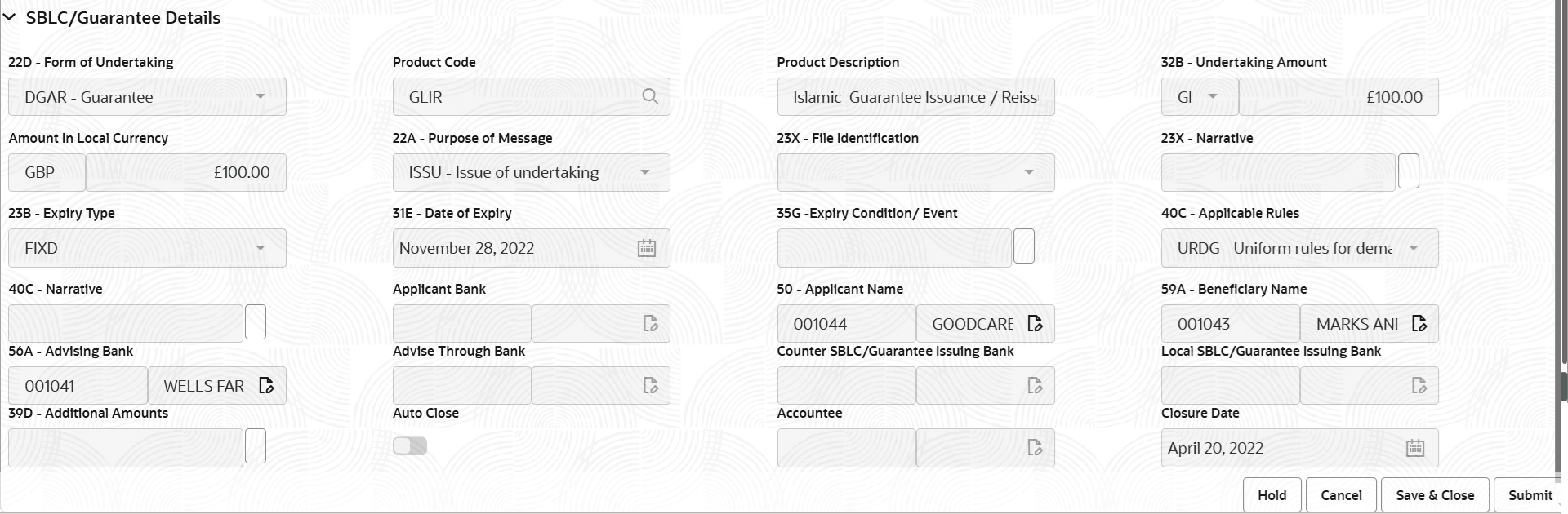 Description of registrationguaranteedetails.png follows