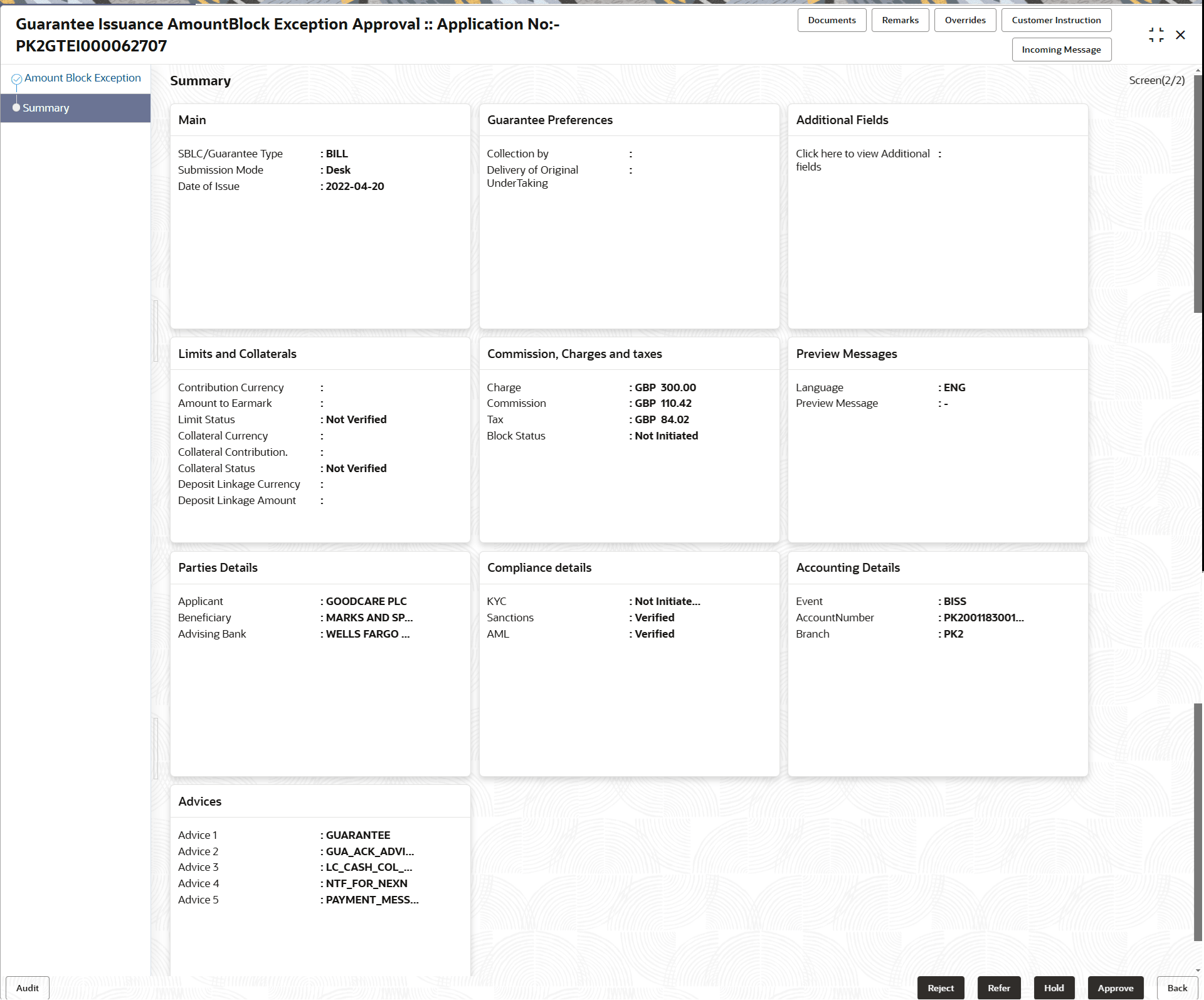 Description of amountblockexceptionsummary.png follows Description of amountblockexceptionsummary.png follows