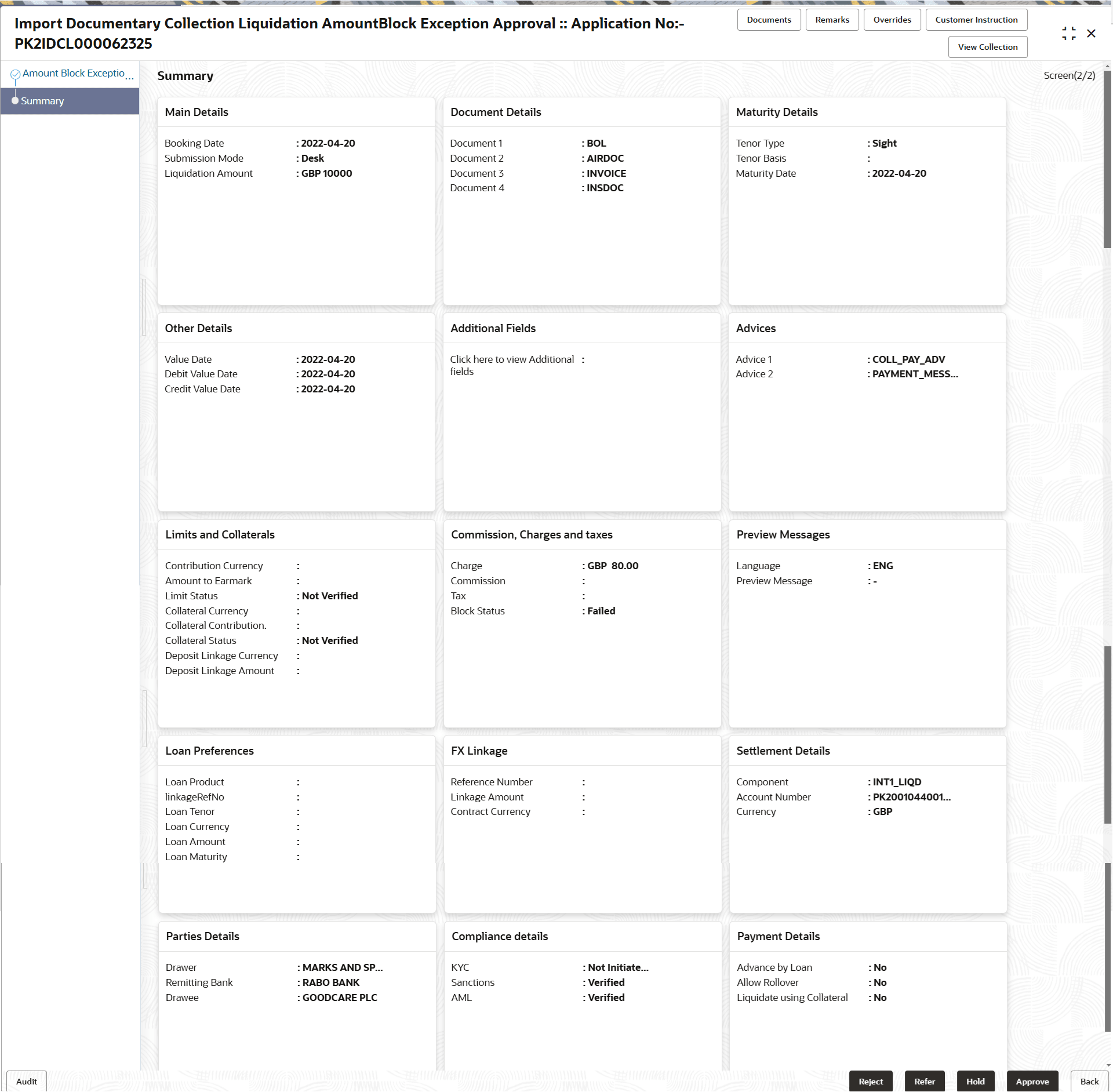 Description of amountblockexceptionsummary.png follows Description of amountblockexceptionsummary.png follows