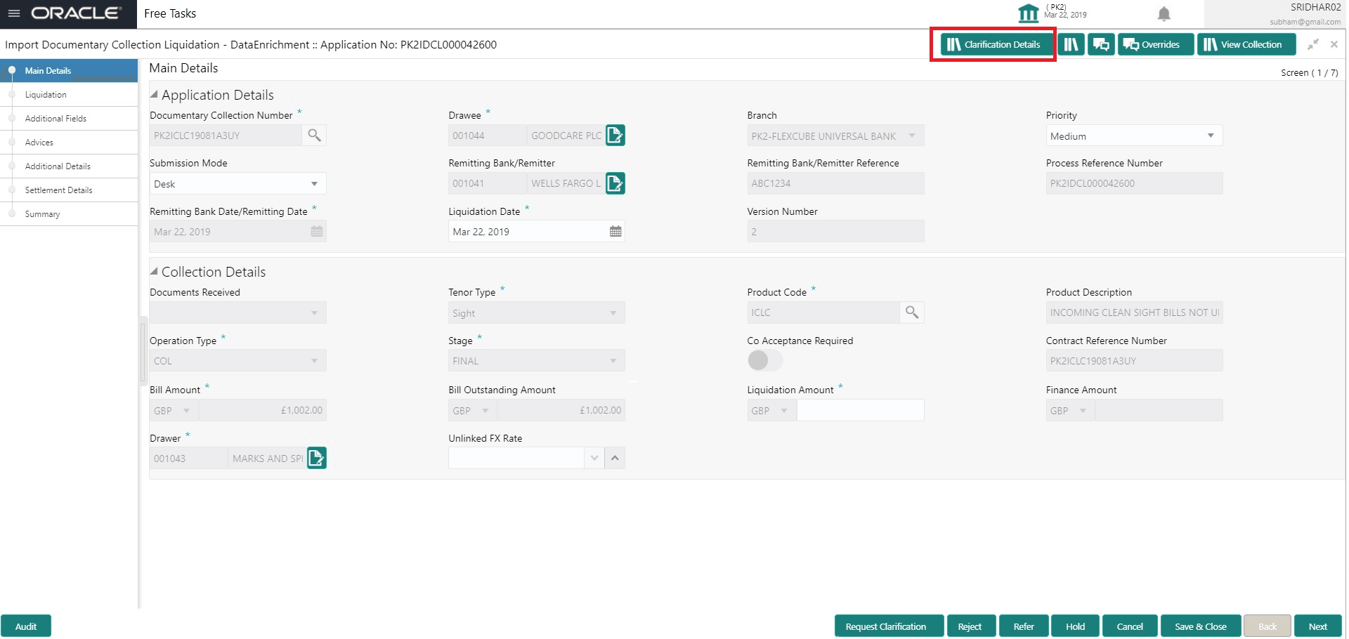 Request Clarification Request Clarification
