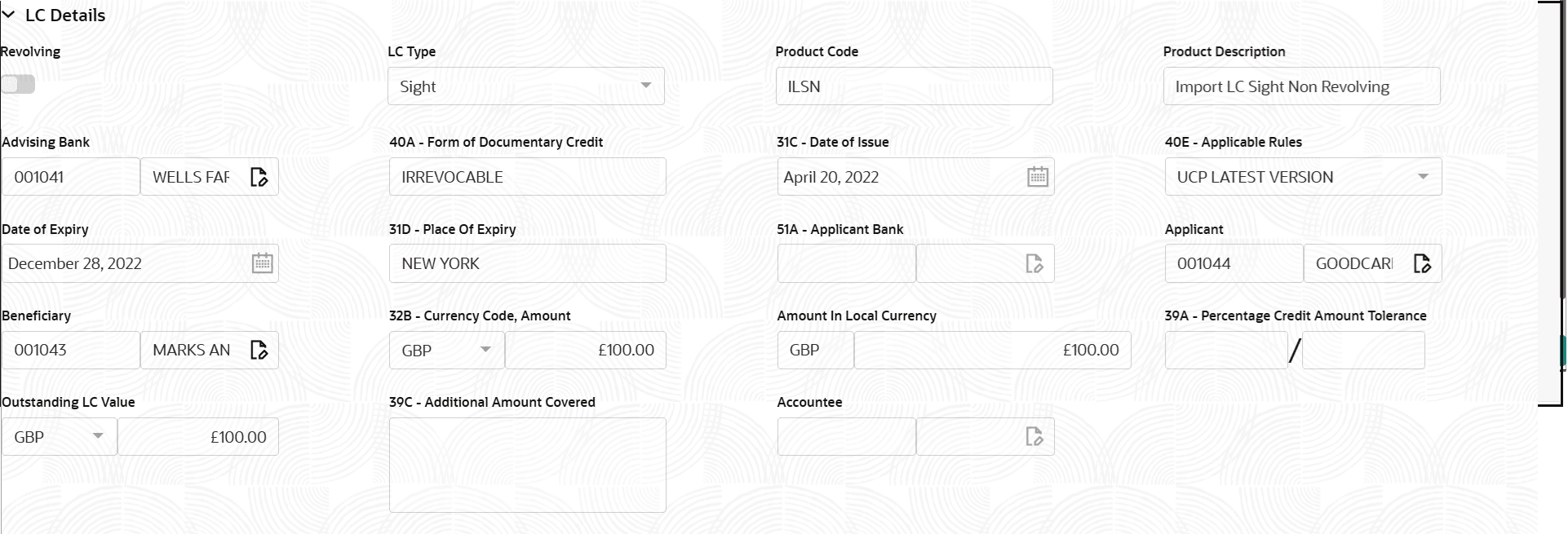 Description of registrationlcdetails.png follows Description of registrationlcdetails.png follows