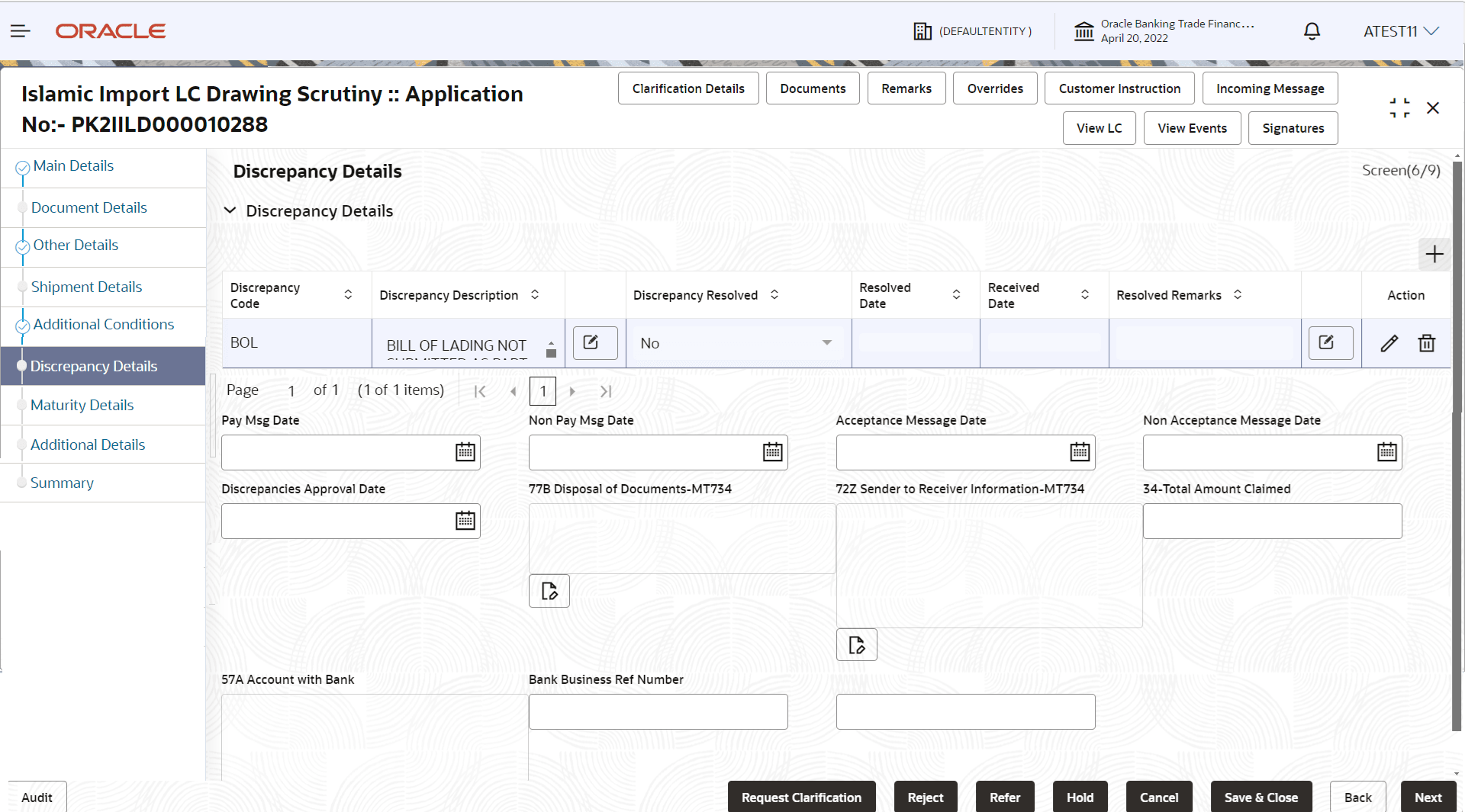 Description of scrutinydiscrepancydetails.png follows Description of scrutinydiscrepancydetails.png follows