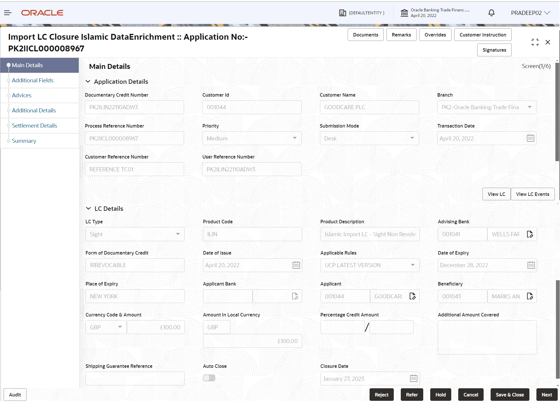 Description of demainapplicationdetails.png follows Description of demainapplicationdetails.png follows