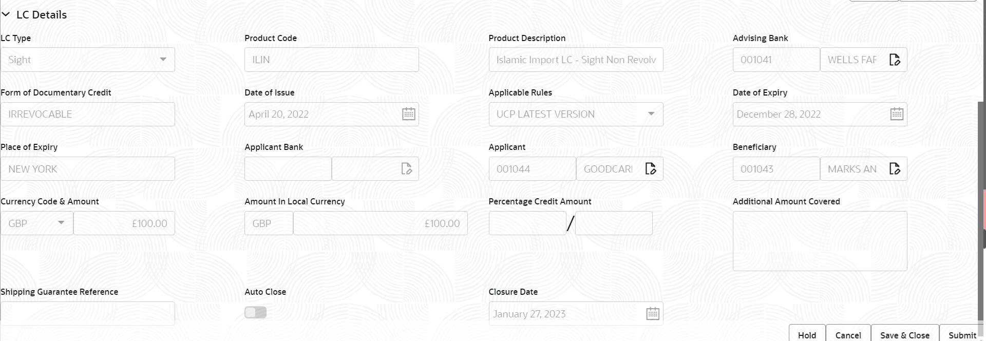 Description of registrationlcdetails.png follows Description of registrationlcdetails.png follows