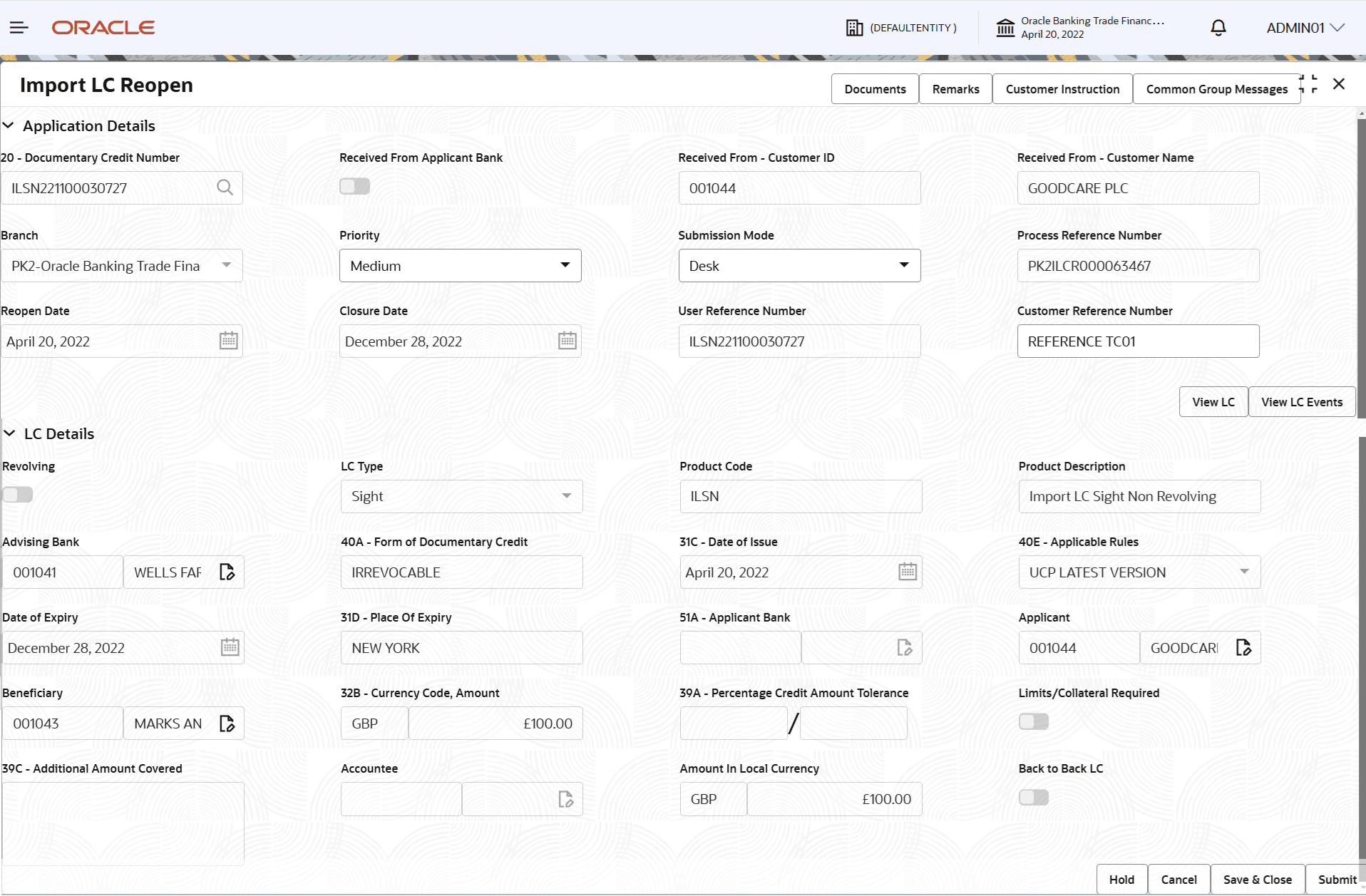Description of registrationapplicationdetails.png follows Description of registrationapplicationdetails.png follows