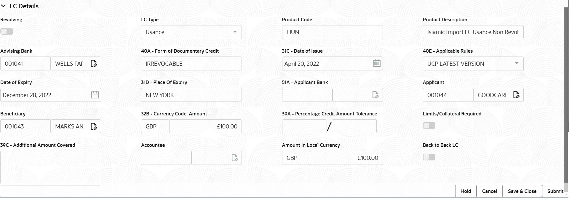 Description of registrationlcdetails.png follows Description of registrationlcdetails.png follows