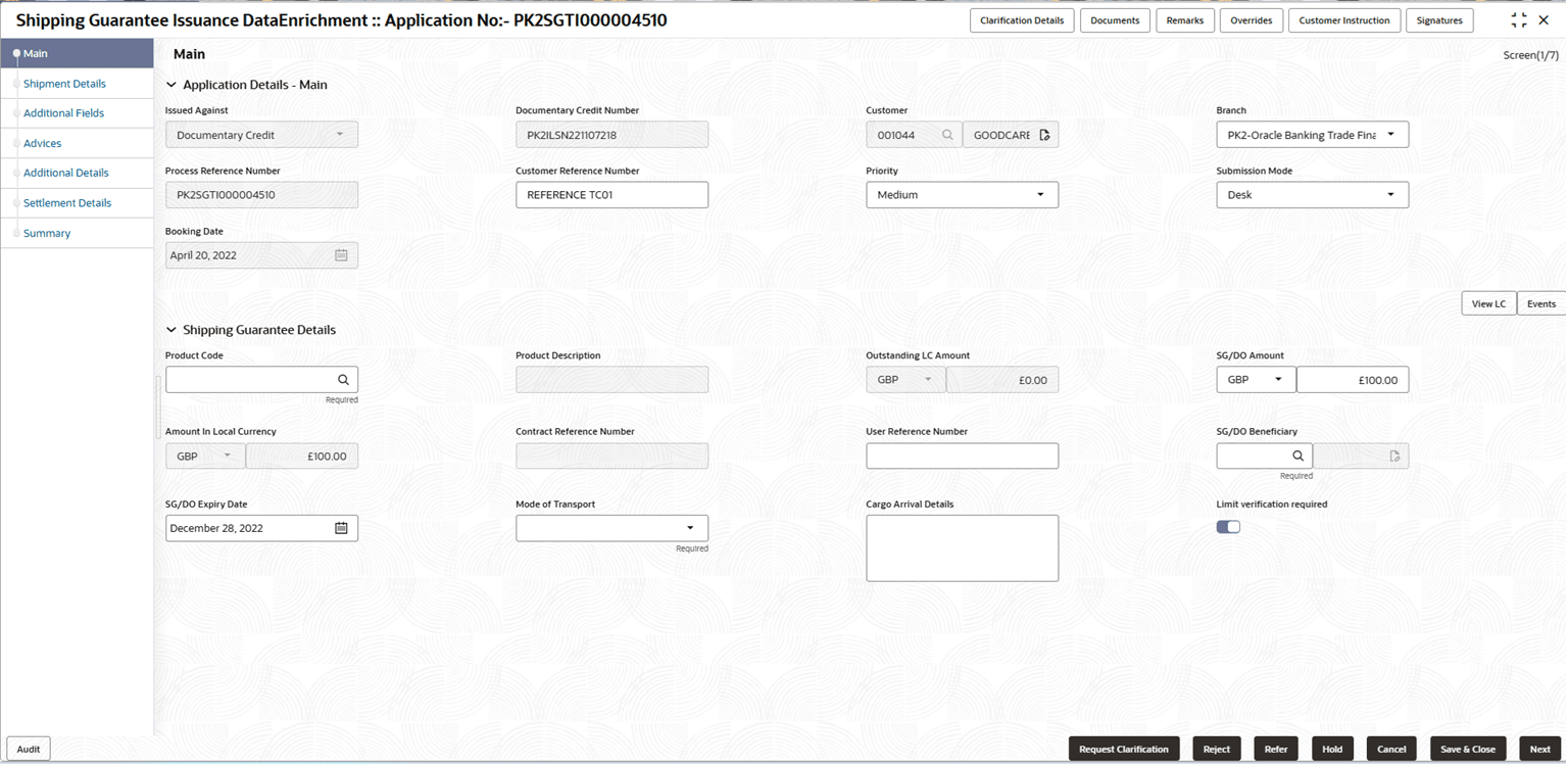 Description of registrationapplicationdetails.png follows Description of registrationapplicationdetails.png follows