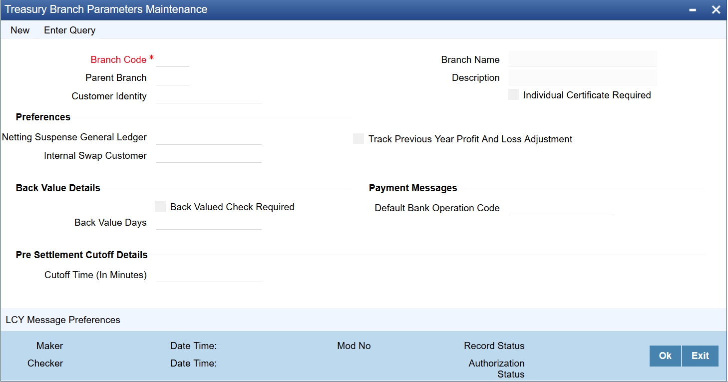 Description of treasurybranchparametersmaintenance_cvs_main.jpg follows