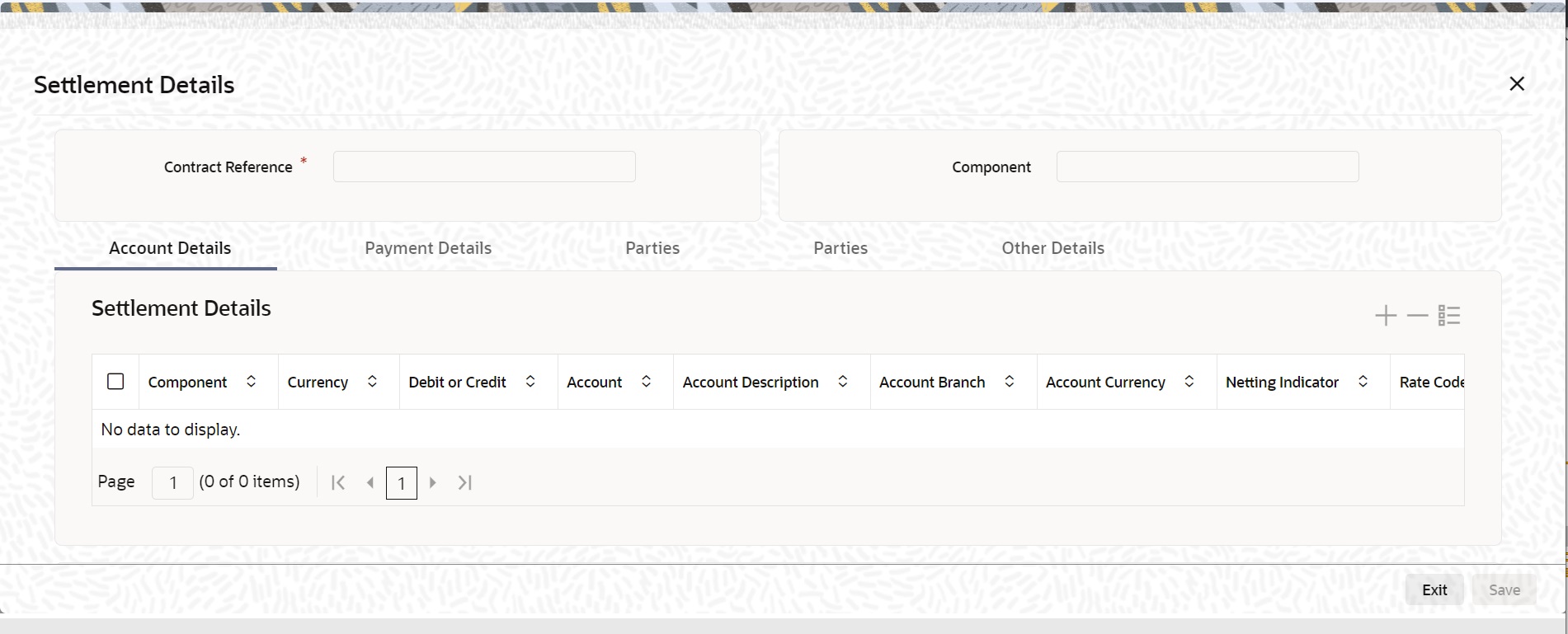 Settlement Details