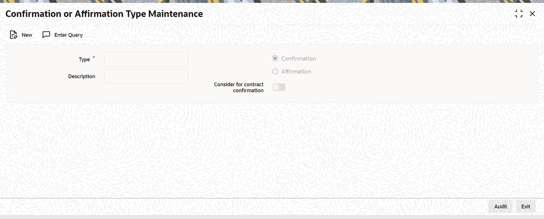 Description of confirmationafirmationtypemaintenance.jpg follows