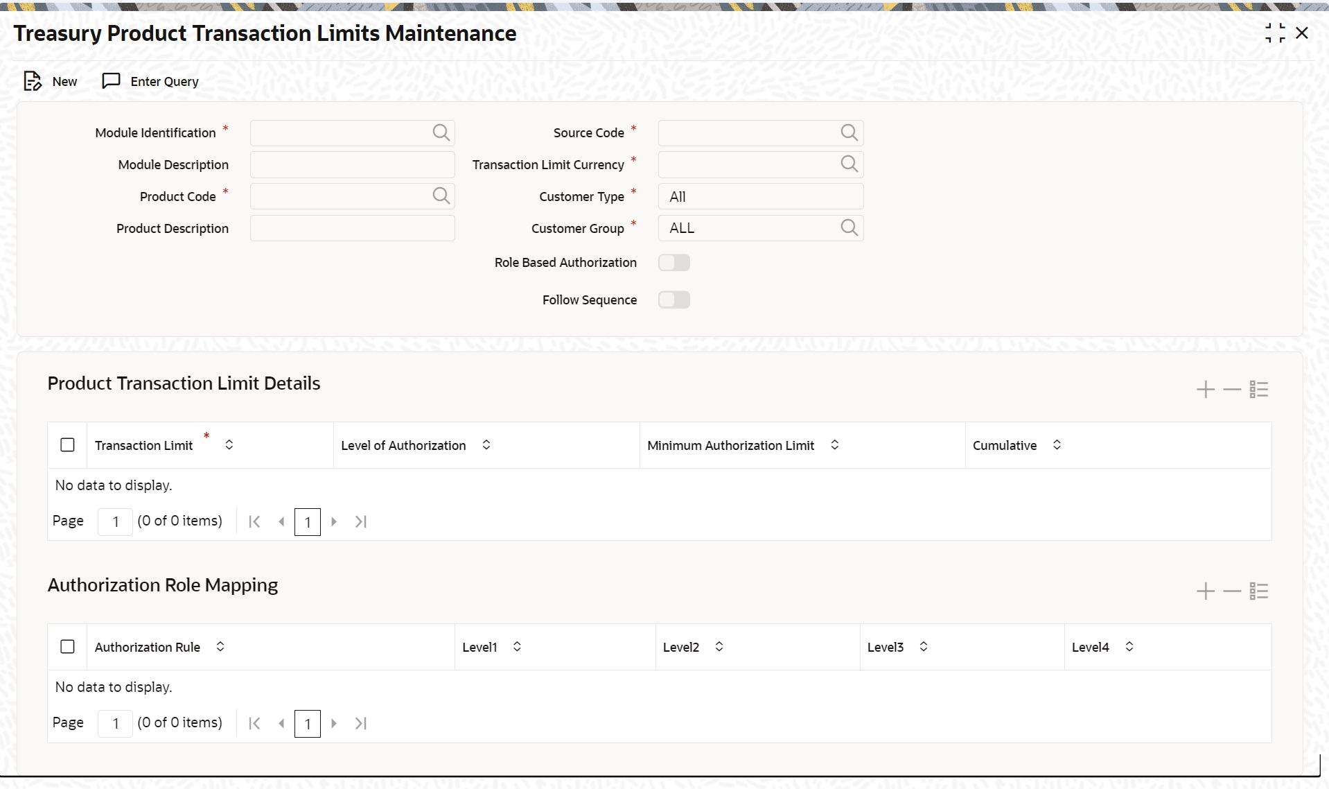 TRansaction limits