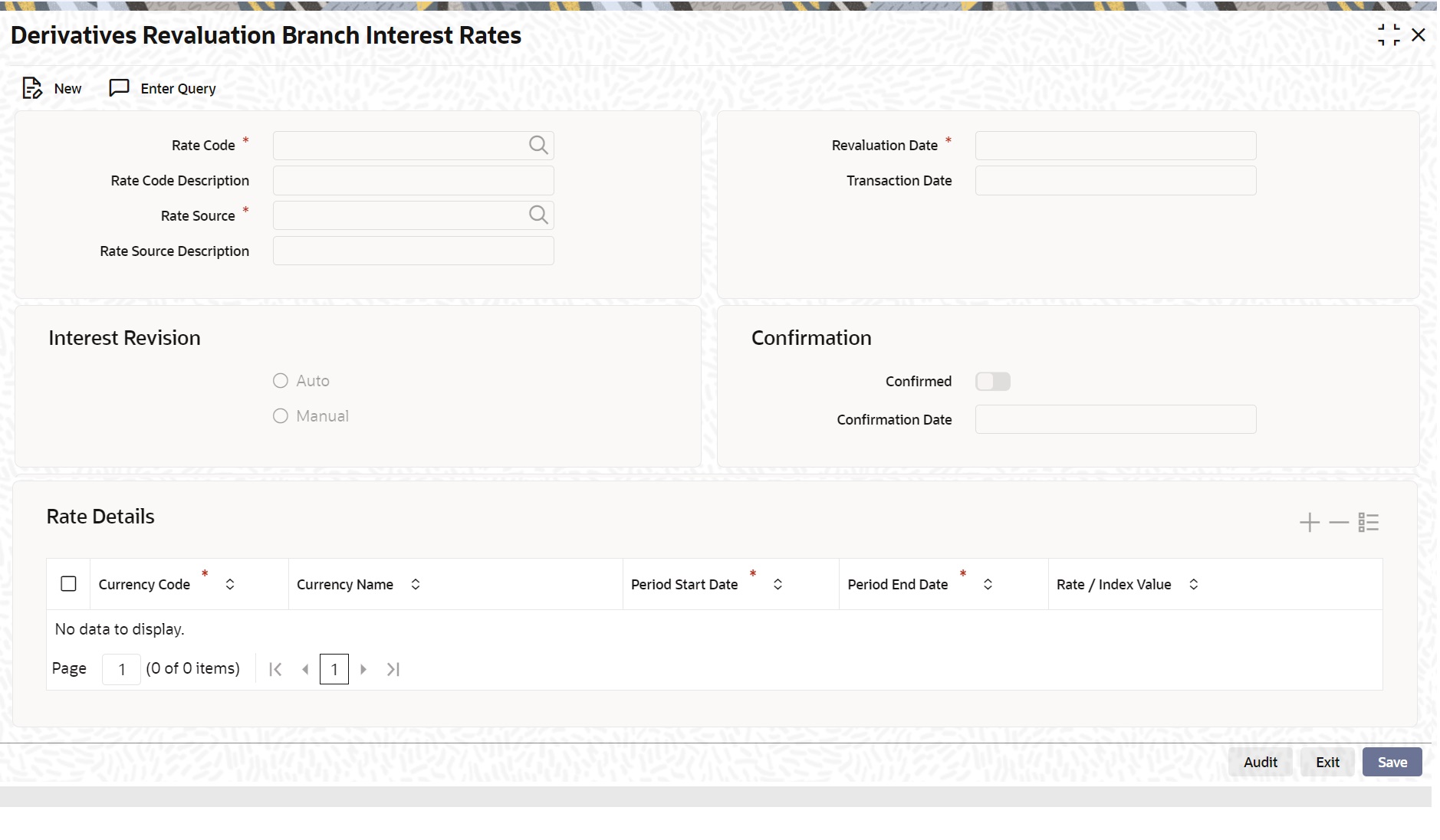 Branch interest rates
