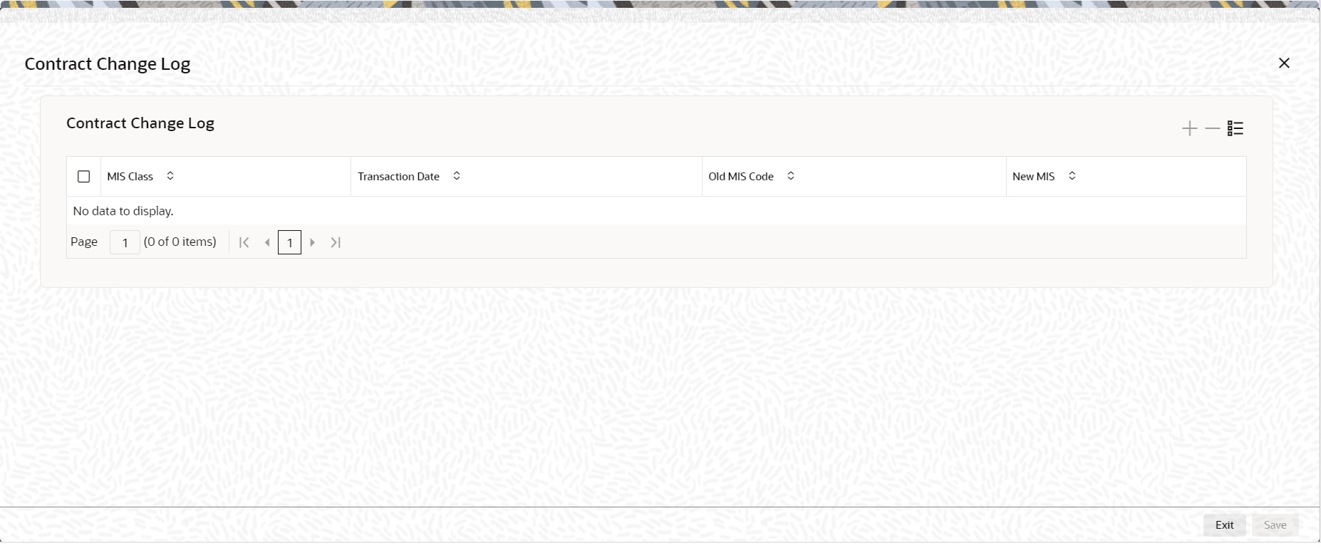 Change log Change log