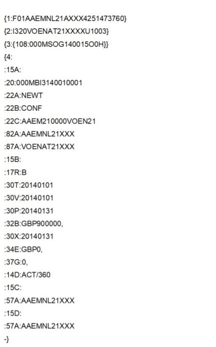Shows the sample message MM confirmation Shows the sample message MM confirmation