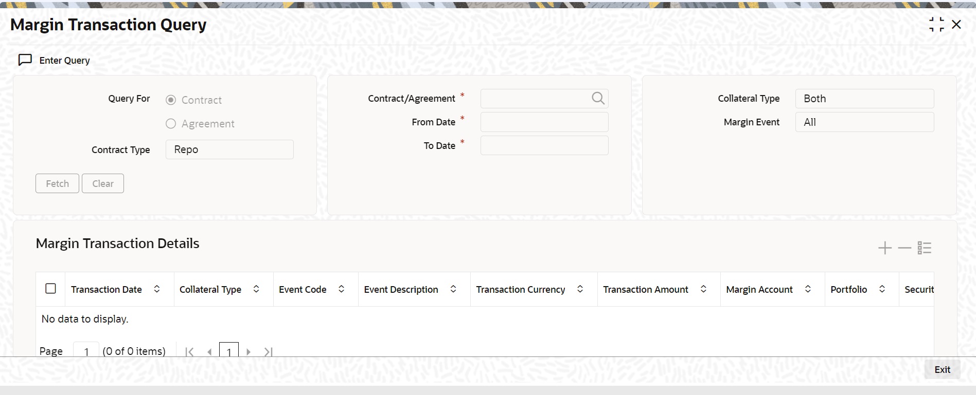 Margin Transaction Query