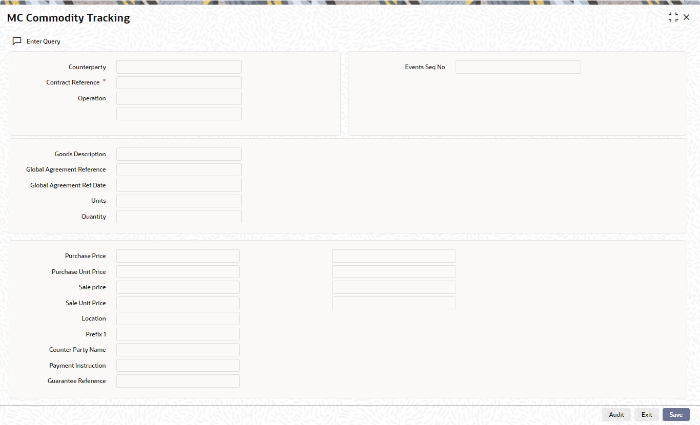 MC Commodity Tracking