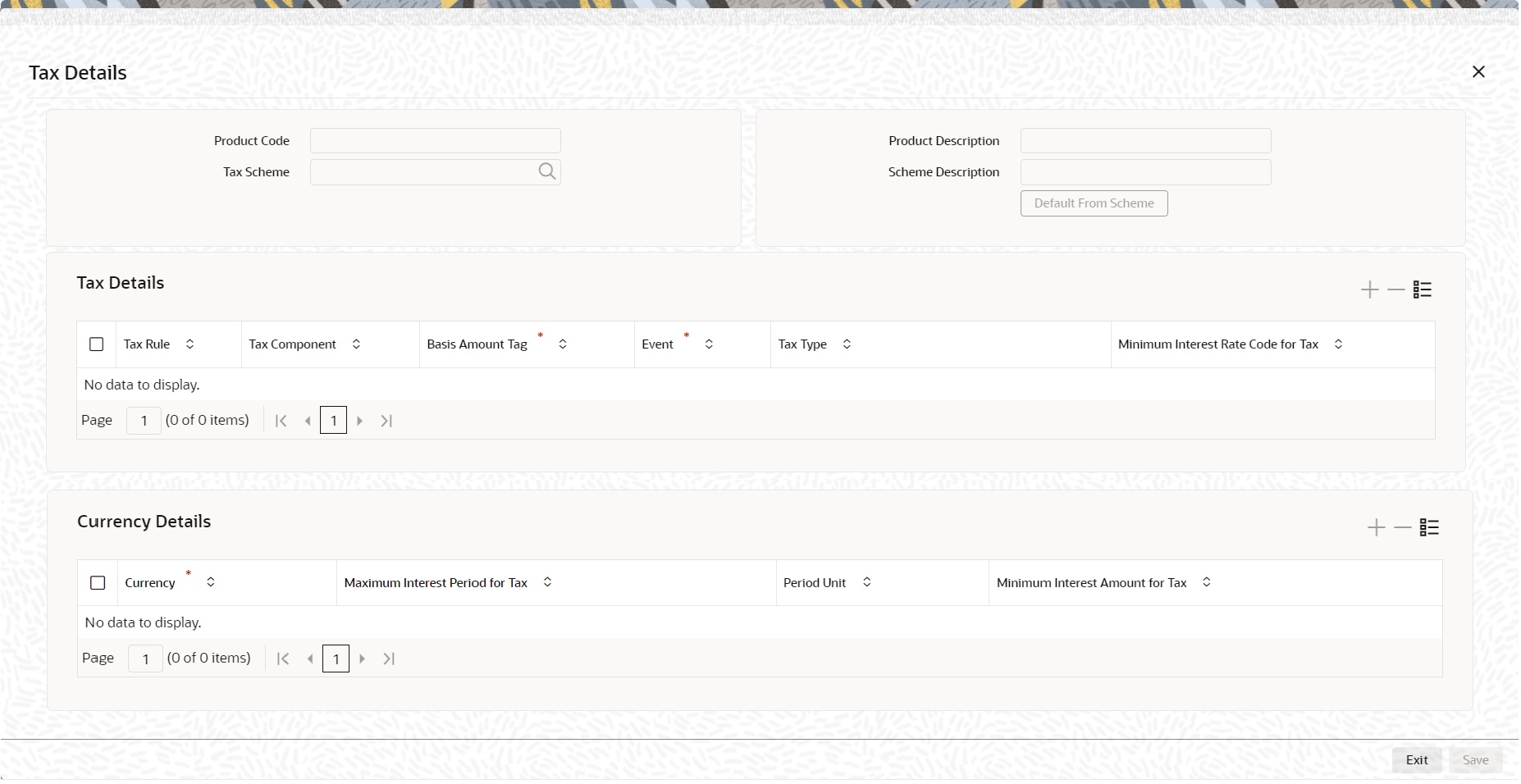 Tax details Tax details