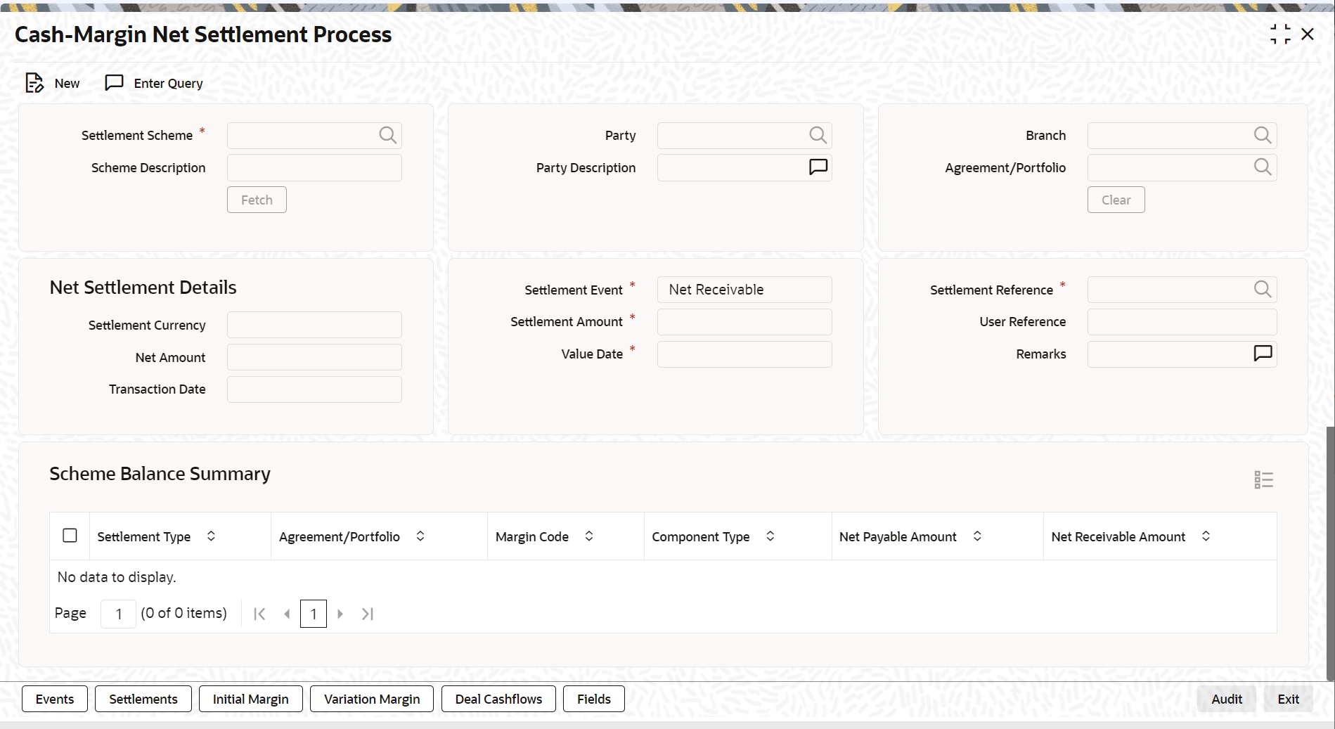 Settlement process Settlement process