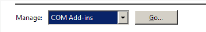Select COM Add-ins
