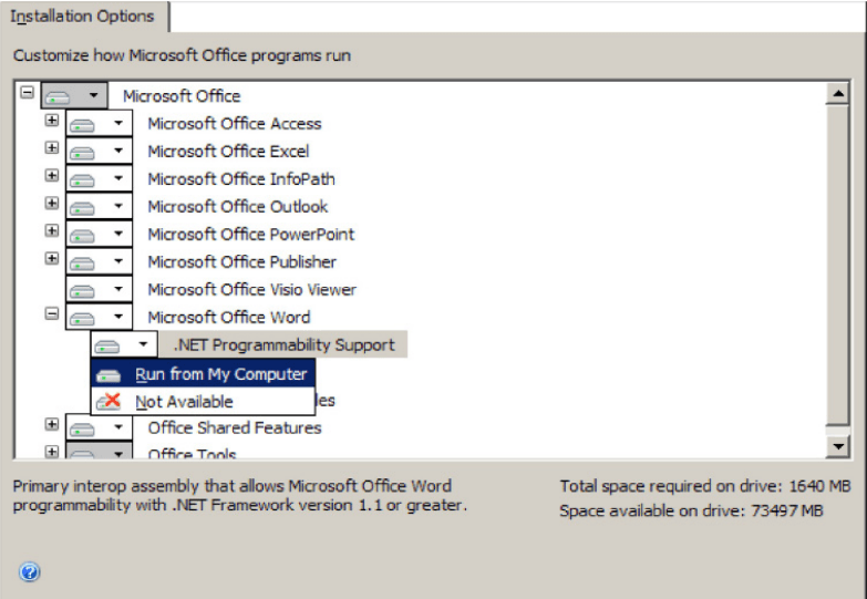 Installation Options Installation Options