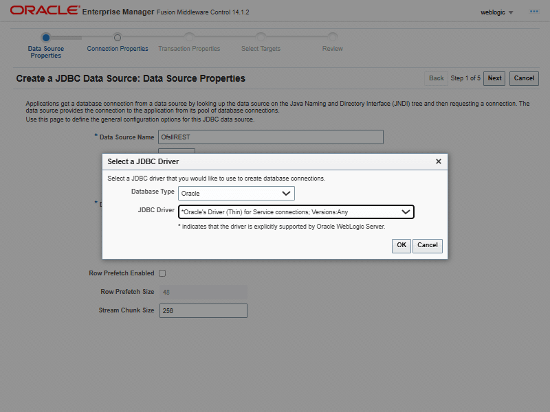 Description of webservices_creatingdatasources5.png follows