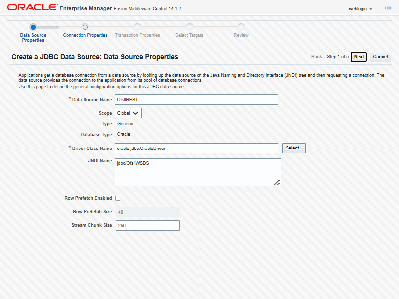 Description of webservices_creatingdatasources6.png follows