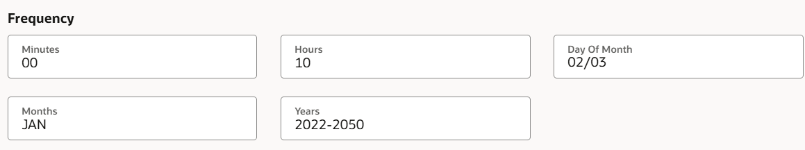 Example Scenario for configuring Frequency