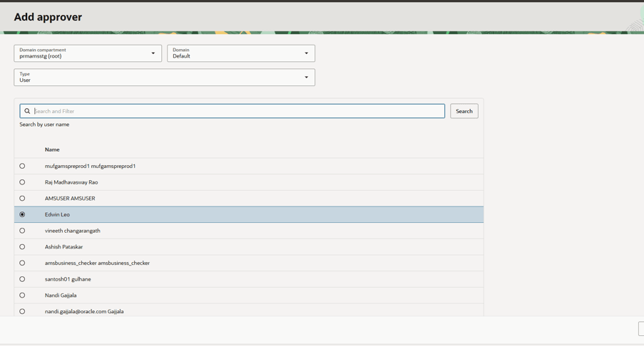 Add approver