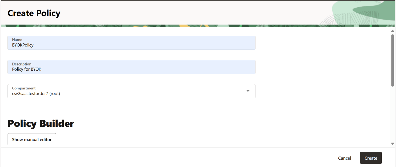 Create Policy