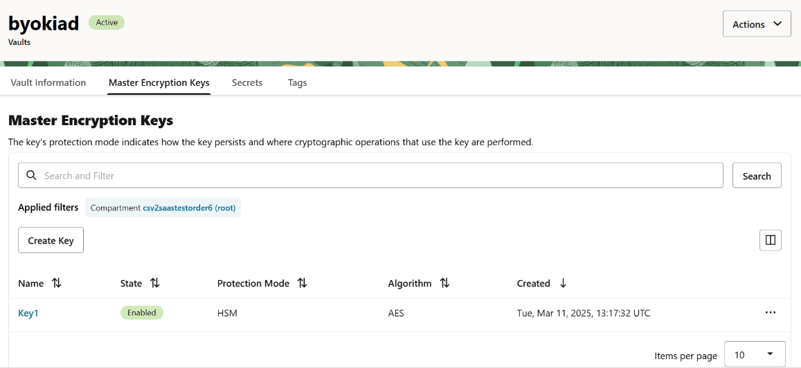 Key in Enabled State