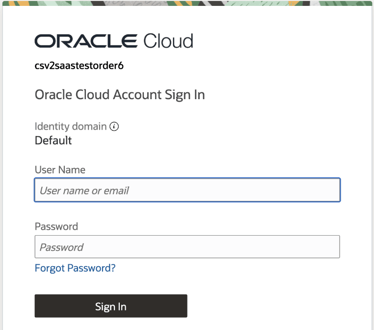 Oracle Cloud Login